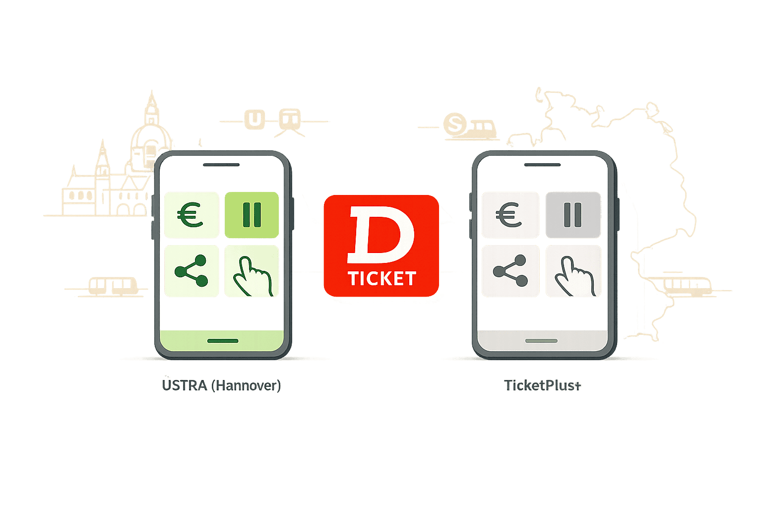 ÜSTRA (Hannover) vs. TicketPlus+: Welche D-Ticket App kann mehr?