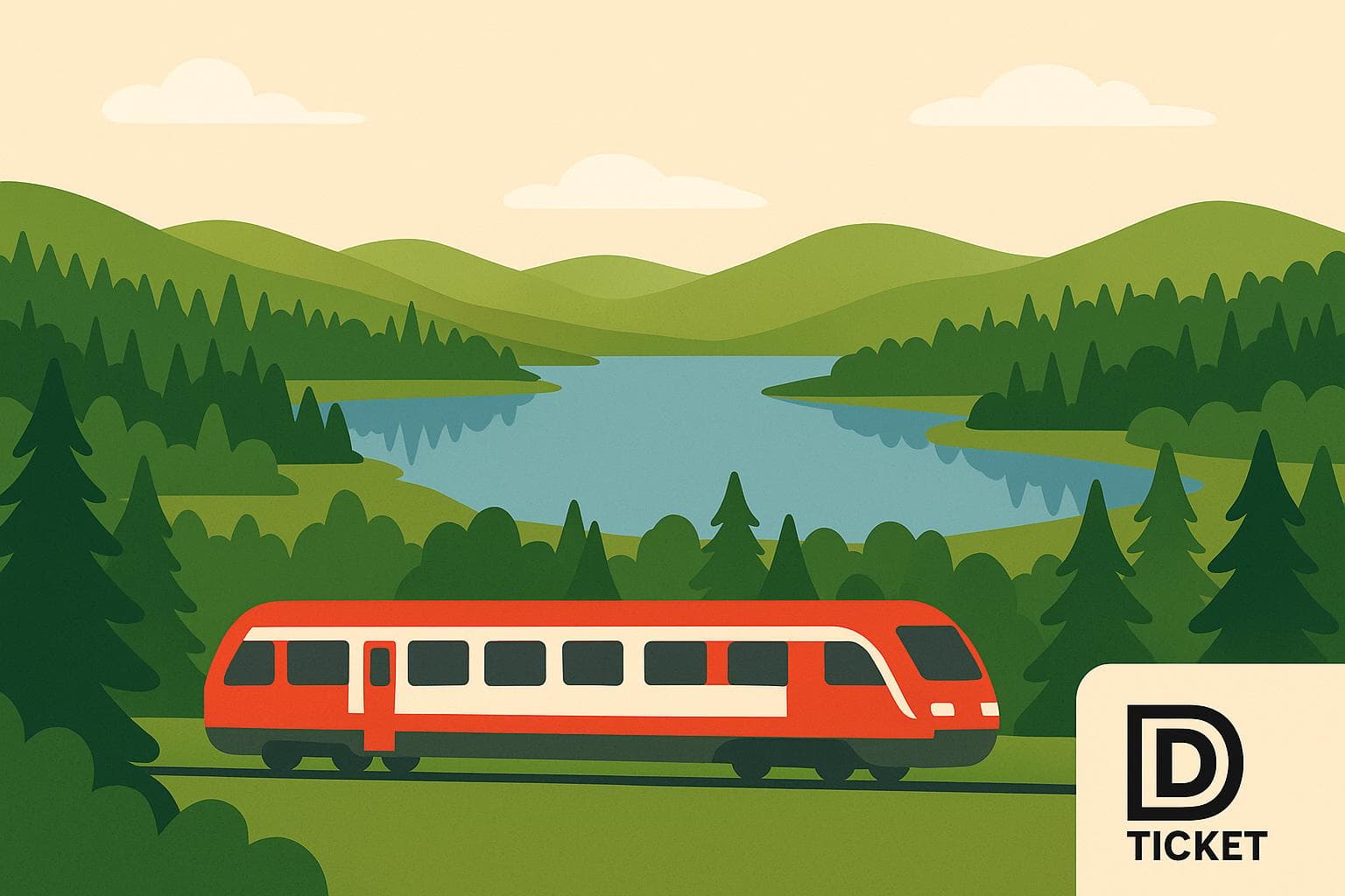 Die 5 schönsten Ausflugsziele, die du mit dem Deutschlandticket entdecken kannst.