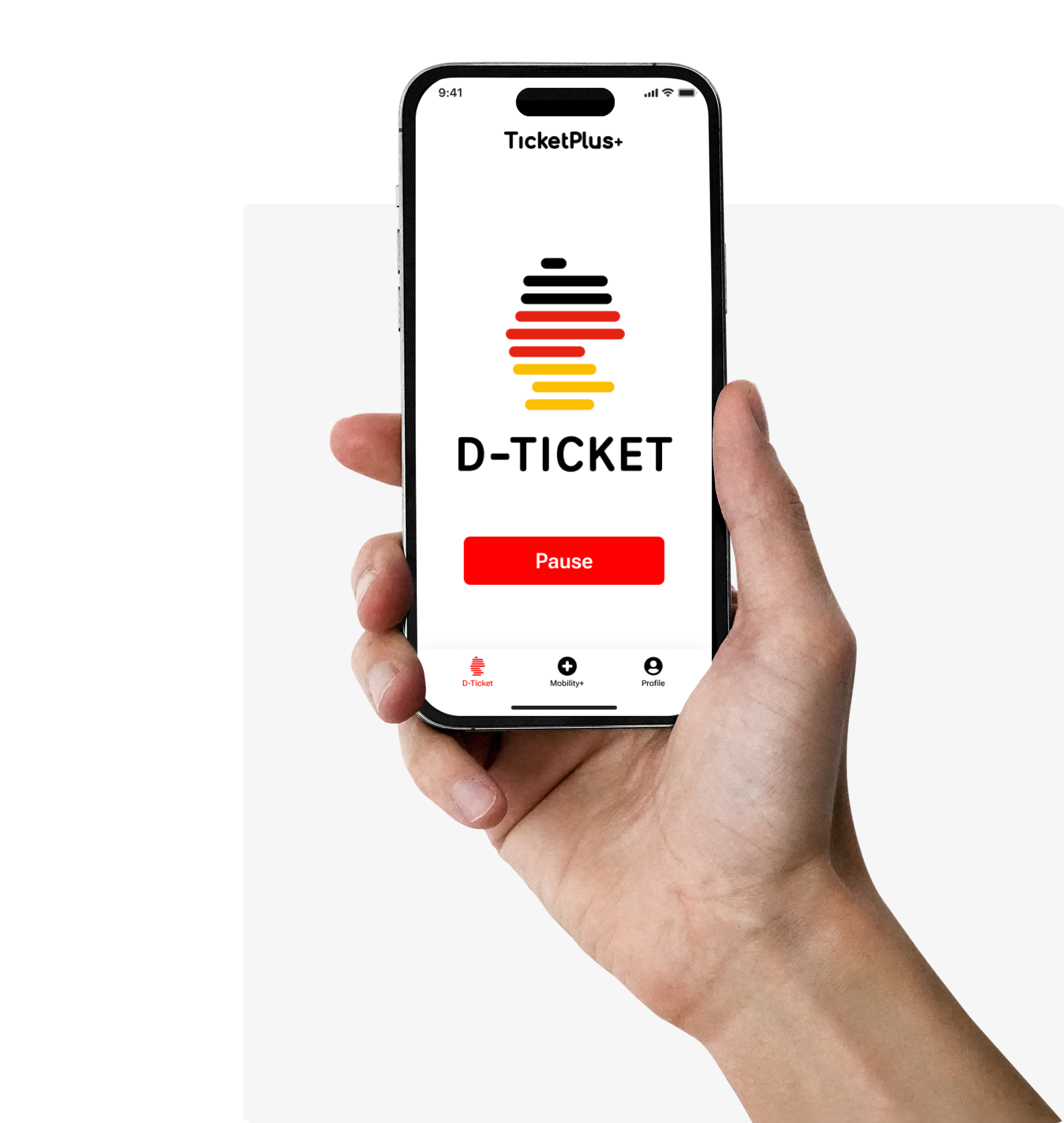 Deutschland-Ticket 58€-Ticket App Screen D-Ticket TicketPlus+